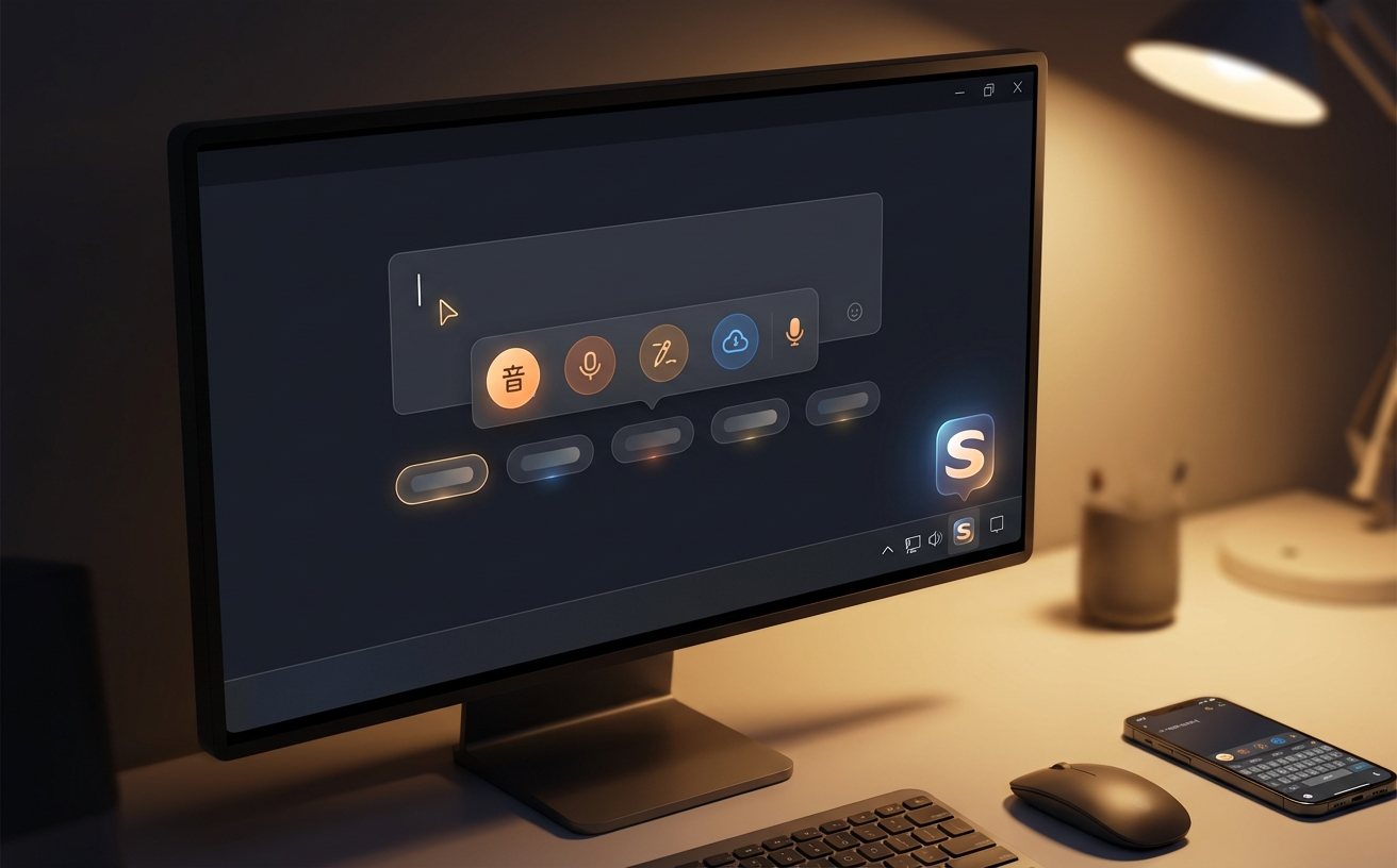 搜狗输入法候选栏与版本更新界面预览