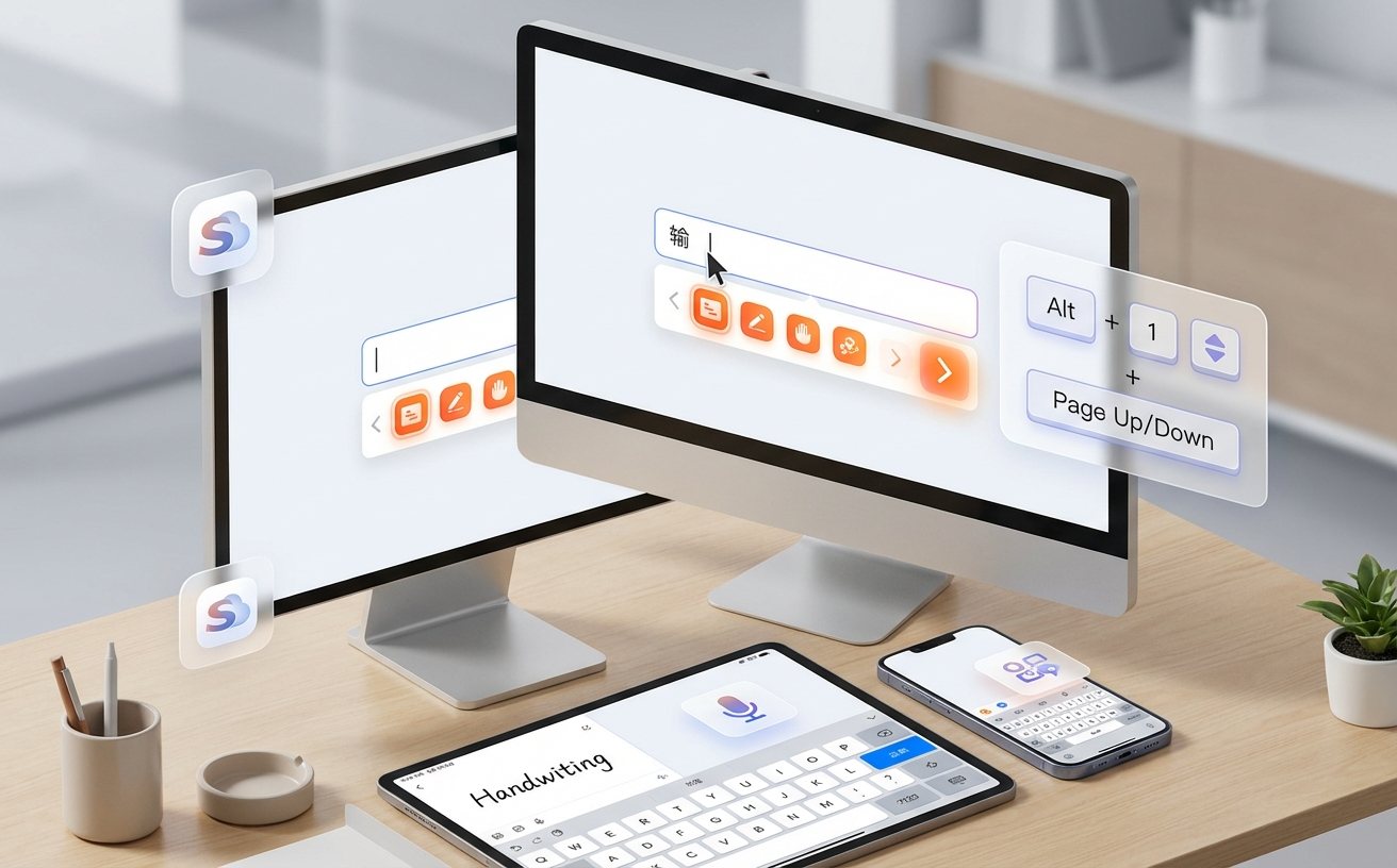 搜狗输入法快捷键与键盘操作示意