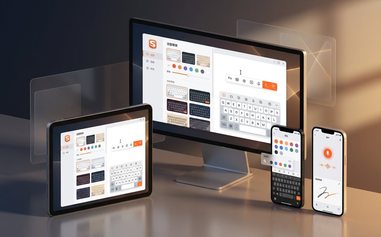 搜狗输入法安装后主题与候选栏设置界面